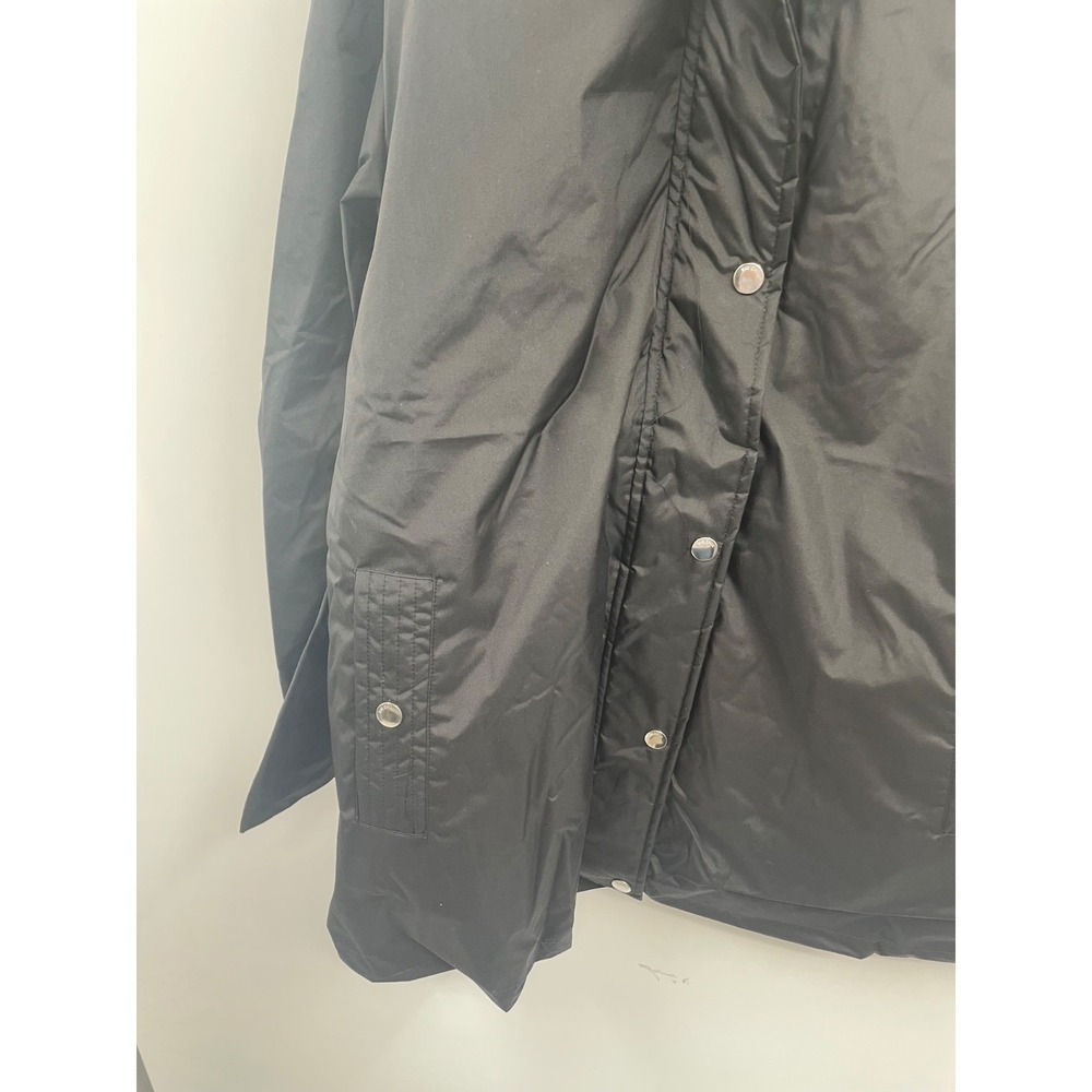 Big Chill Rain Jacket Womens 2X Plus Black Lightweight Waterproof Hooded NWT - Picture 9 of 16